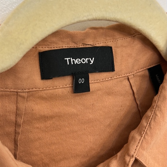 Theory Stretch Linen Dress in Pink Melon size XS - Picture 4 of 12